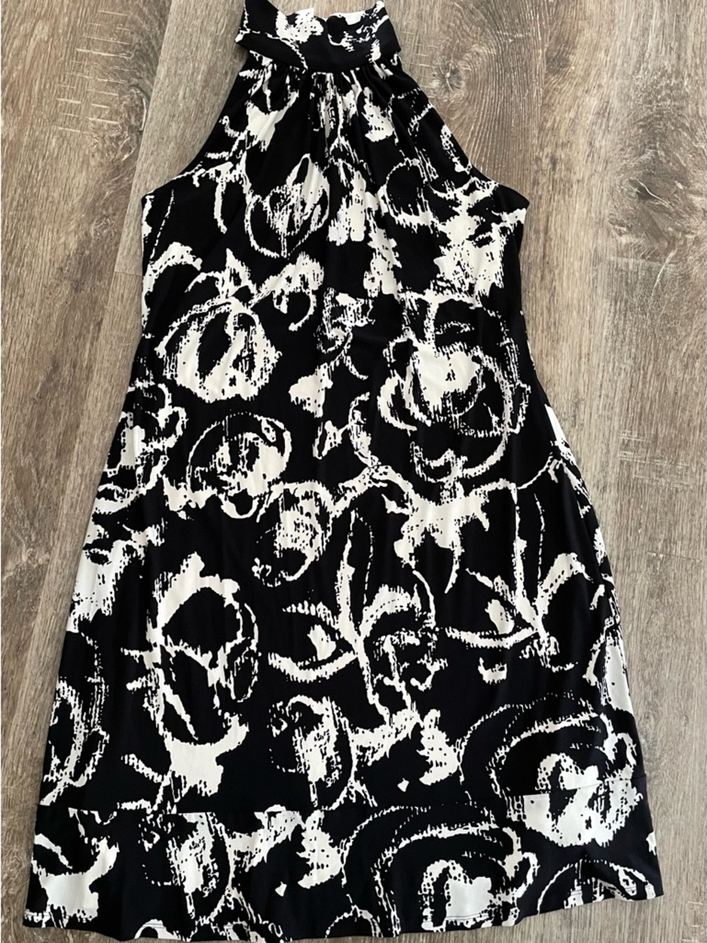 American Living Black and White Halter Maxi Dress (102)